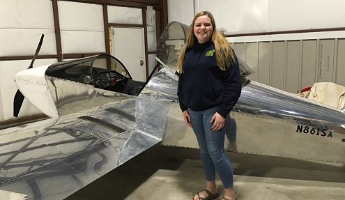 Miller visits the hangar