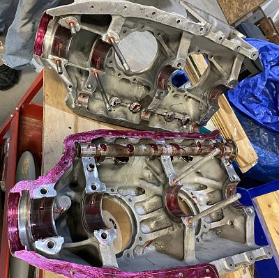 engine case during rebuild