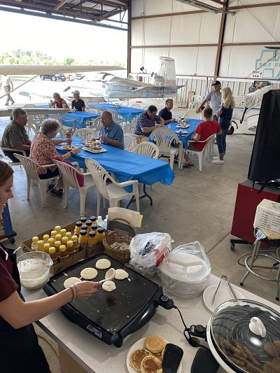 breakfast in the hangar