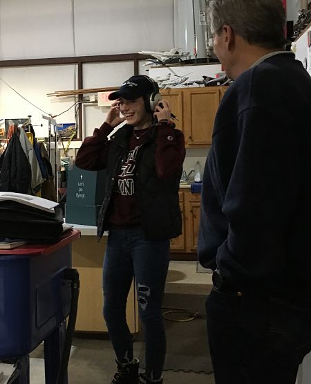 Eliza tries her ANR headset