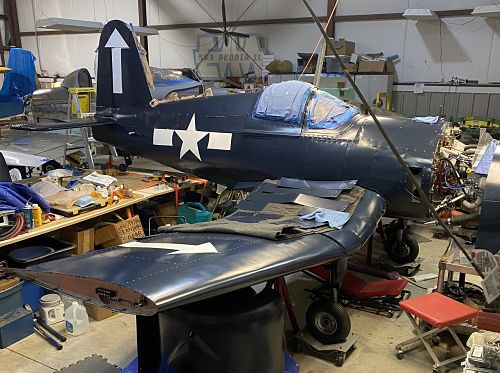 LePine's F4U painted