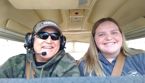 Miller with her instructor