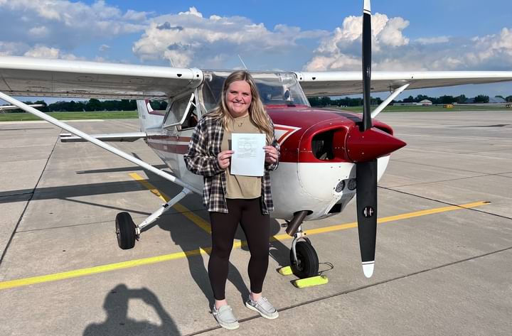 Jolene after her check ride